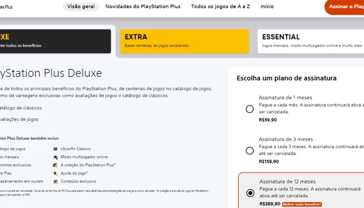 Psn Plus Assinatura 12 Meses Playstation Brasileira Brasil