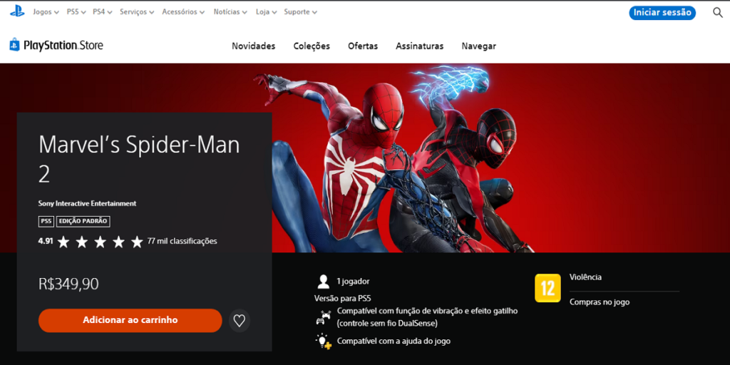 Spider-Man 2 já disponível com exclusividade no PlayStation 5