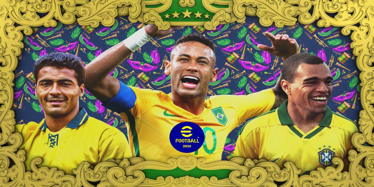Carnaval no campo eFootball 2024 celebra com lendas do futebol brasileiro
