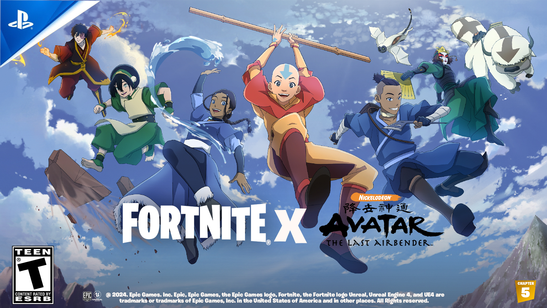 Não perca! As últimas skins de Avatar chegando ao Fortnite hoje! Entre no jogo e transforme-se em seu mestre do elemento favorito.