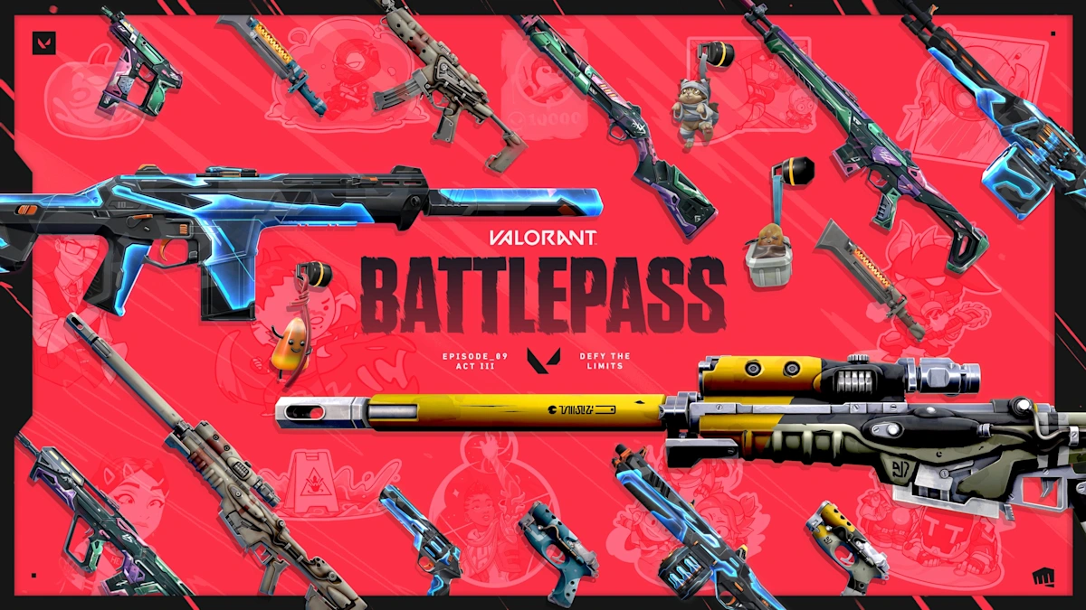 Confira as incríveis skins do novo Passe de Batalha de VALORANT! Eleve seu jogo com estilo único. Explore agora!