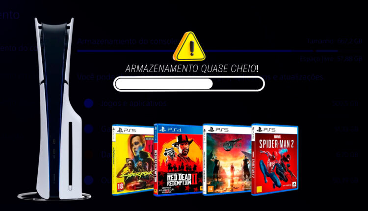 Só 5 jogos e o SSD do seu PS5 já está cheio — veja quanto espaço cada game realmente ocupa