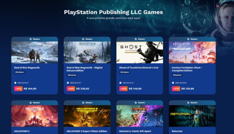 Jogos de PlayStation para PC estão com até 60% de desconto na Nuuvem
