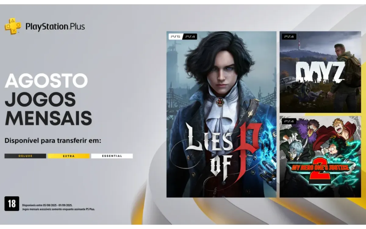 PS Plus de agosto tem Lies of P; veja quando resgatar