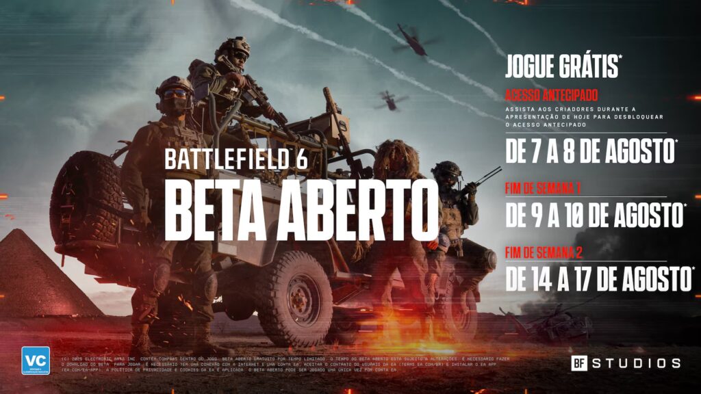 Battlefield 6: descubra como jogar grátis na beta antecipada