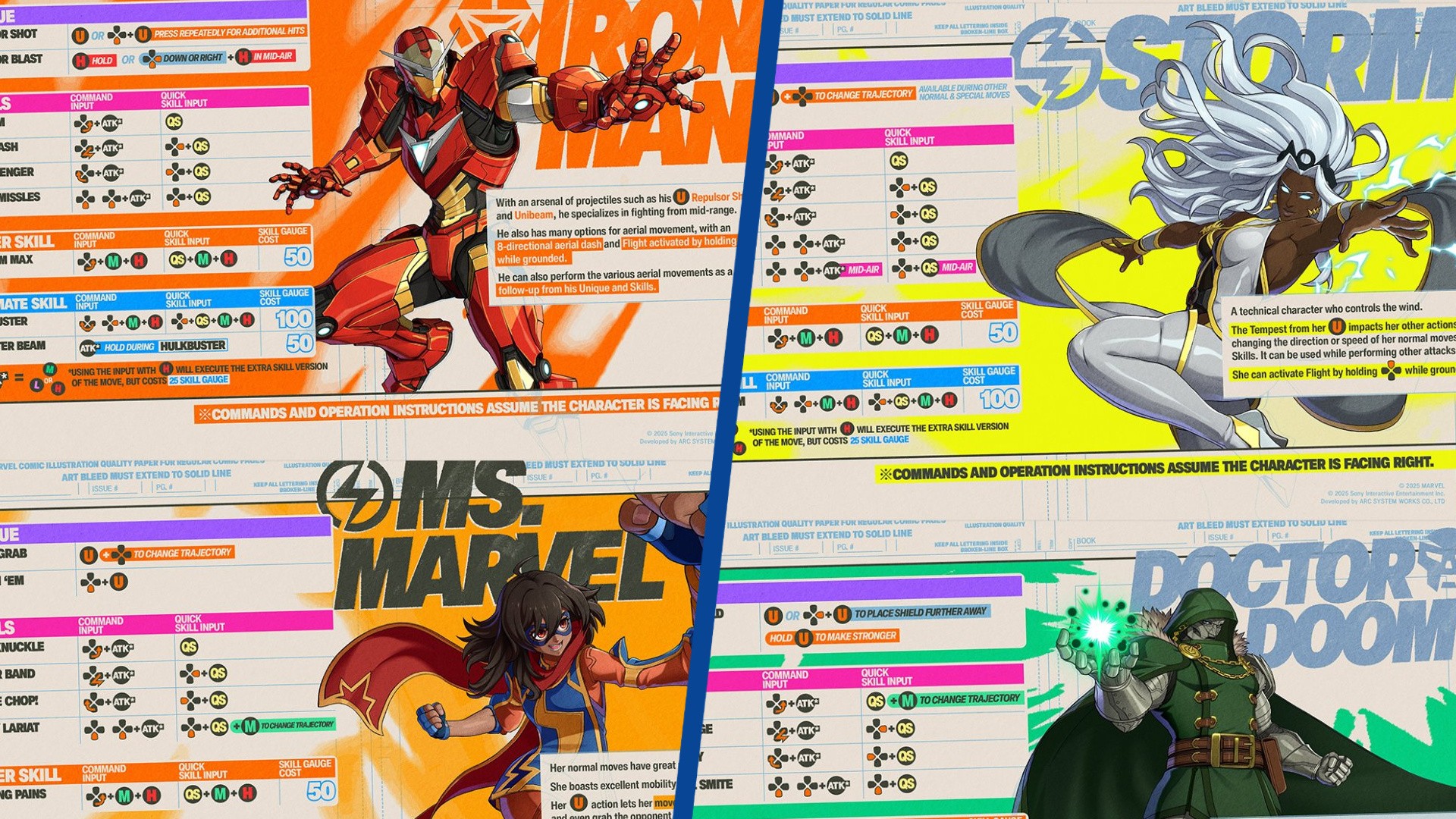 Confira as listas de comandos de todos os personagens Marvel no PS5 e PC