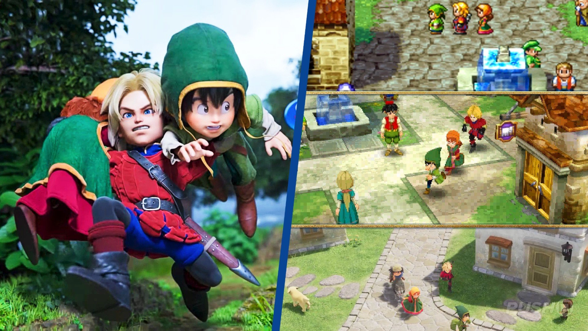 Comparação de gráficos do remake de Dragon Quest 7 mostra evolução