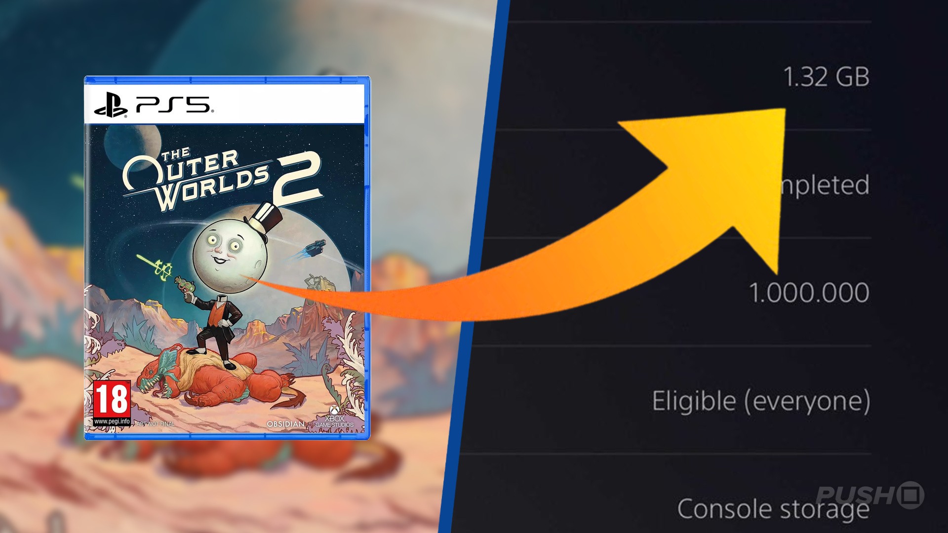 Apenas 1,3 GB de dados do PS5 estão no disco físico de The Outer Worlds 2