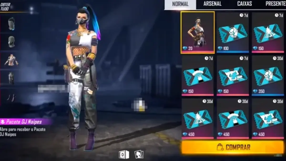 Free Fire – Novo Token Royale traz os conjuntos MC Gemadão e DJ Gemadona; veja como participar