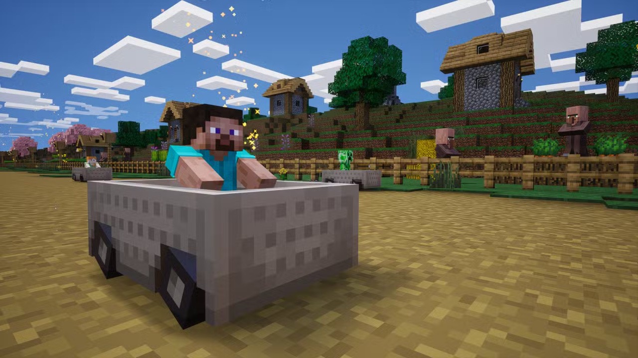 Minecraft lança modo Sonic Racing: CrossWorlds no PS5 e PS4 esta semana