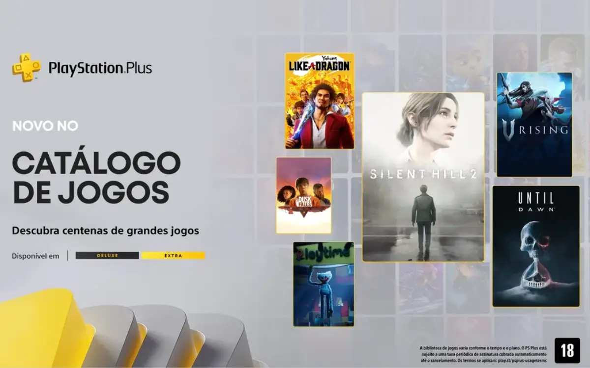 PS Plus Extra e Deluxe de outubro inclui Silent Hill 2 e outros jogos
