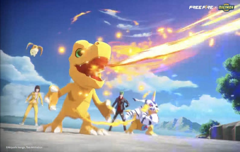 Free Fire – Consiga o Pet Agumon e Bio de Batalha Digimon Adventure