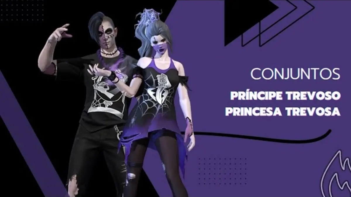 Free Fire traz de volta o Desconto Maluco com itens exclusivos do Príncipe e Princesa Trevosa