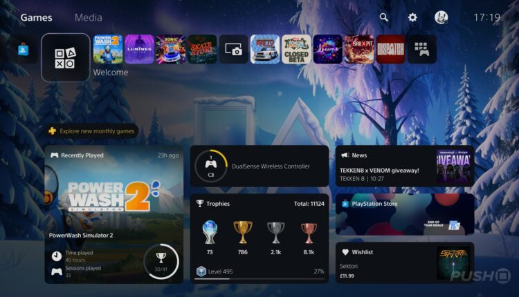 PS5 Welcome Hub Adds Another Animated Wallpaper Perfect for Winter