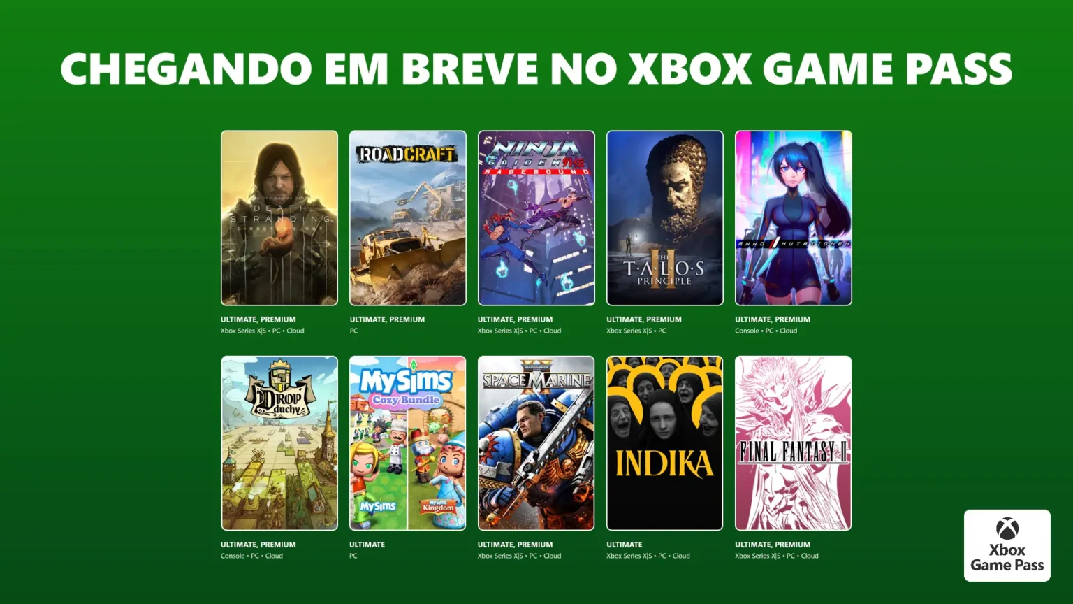 9 jogos estão chegando ao Game Pass; saiba quais são