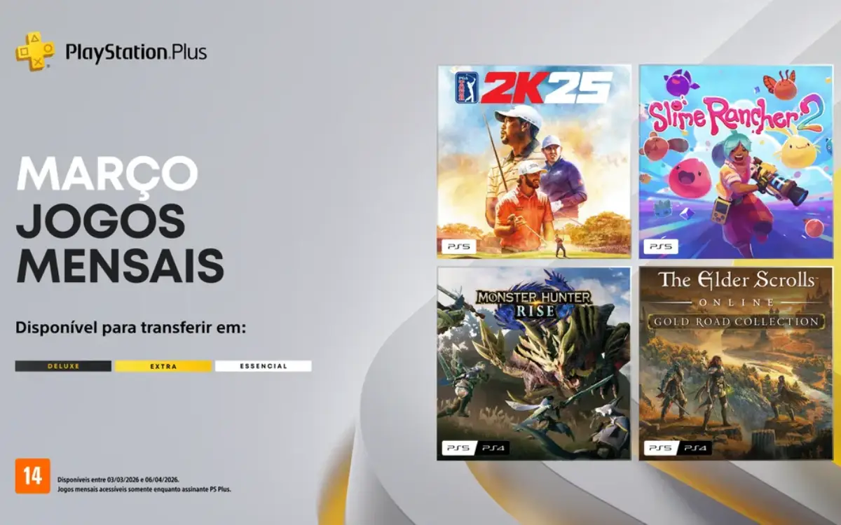 Confira os 4 jogos confirmados na PS Plus Essential de Março