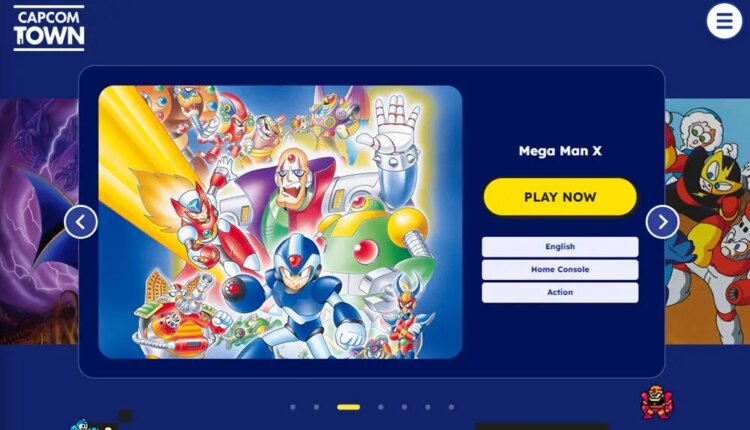 Jogos gratuitos online no Capcom Town